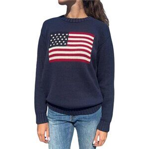 American Flag Sweater for Women Striped Star Sweaters USA Sweatshirt